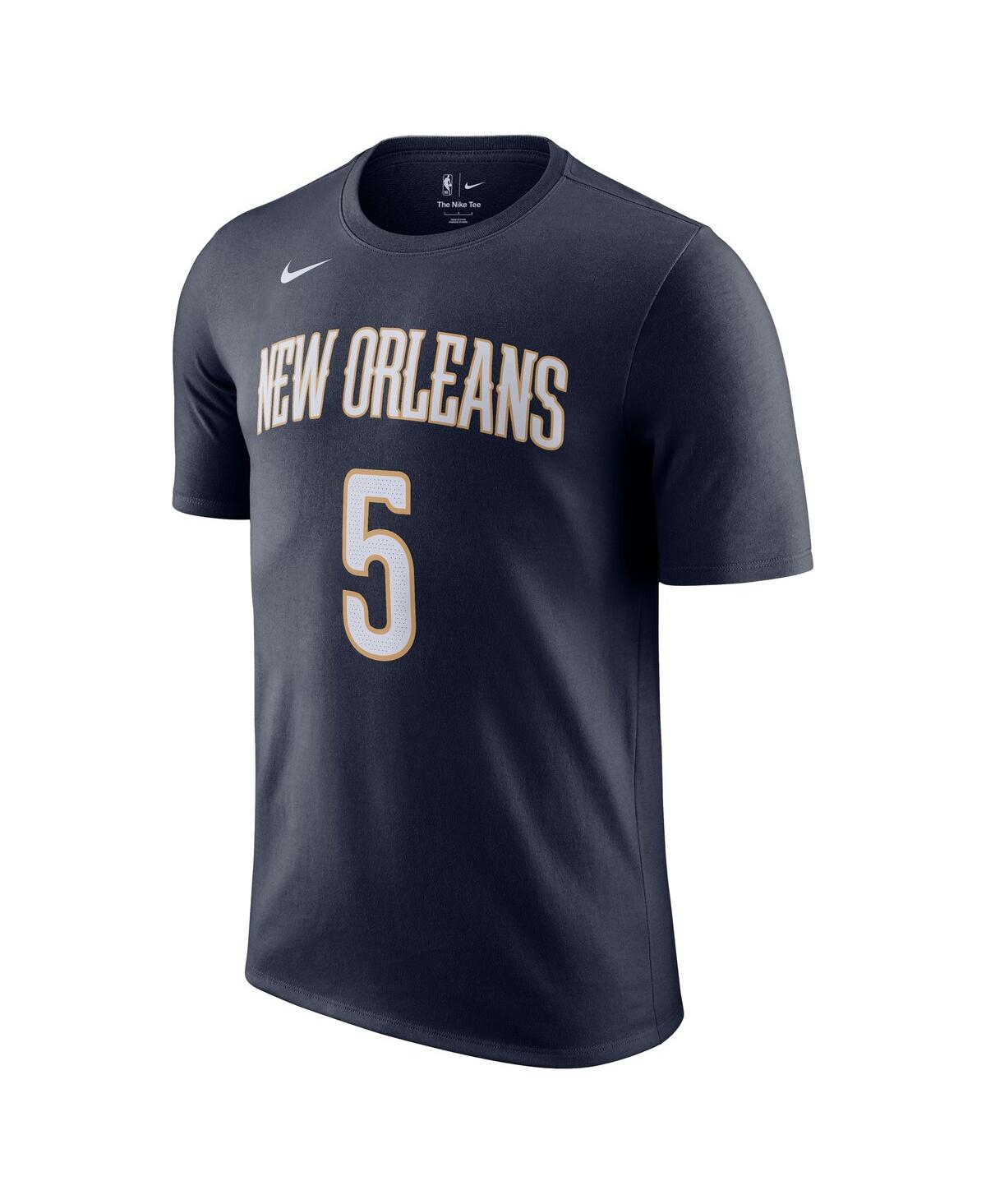 Nike Men's And Women's Dejounte Murray Navy New Orleans Pelicans Name Number T-shirt In Blue
