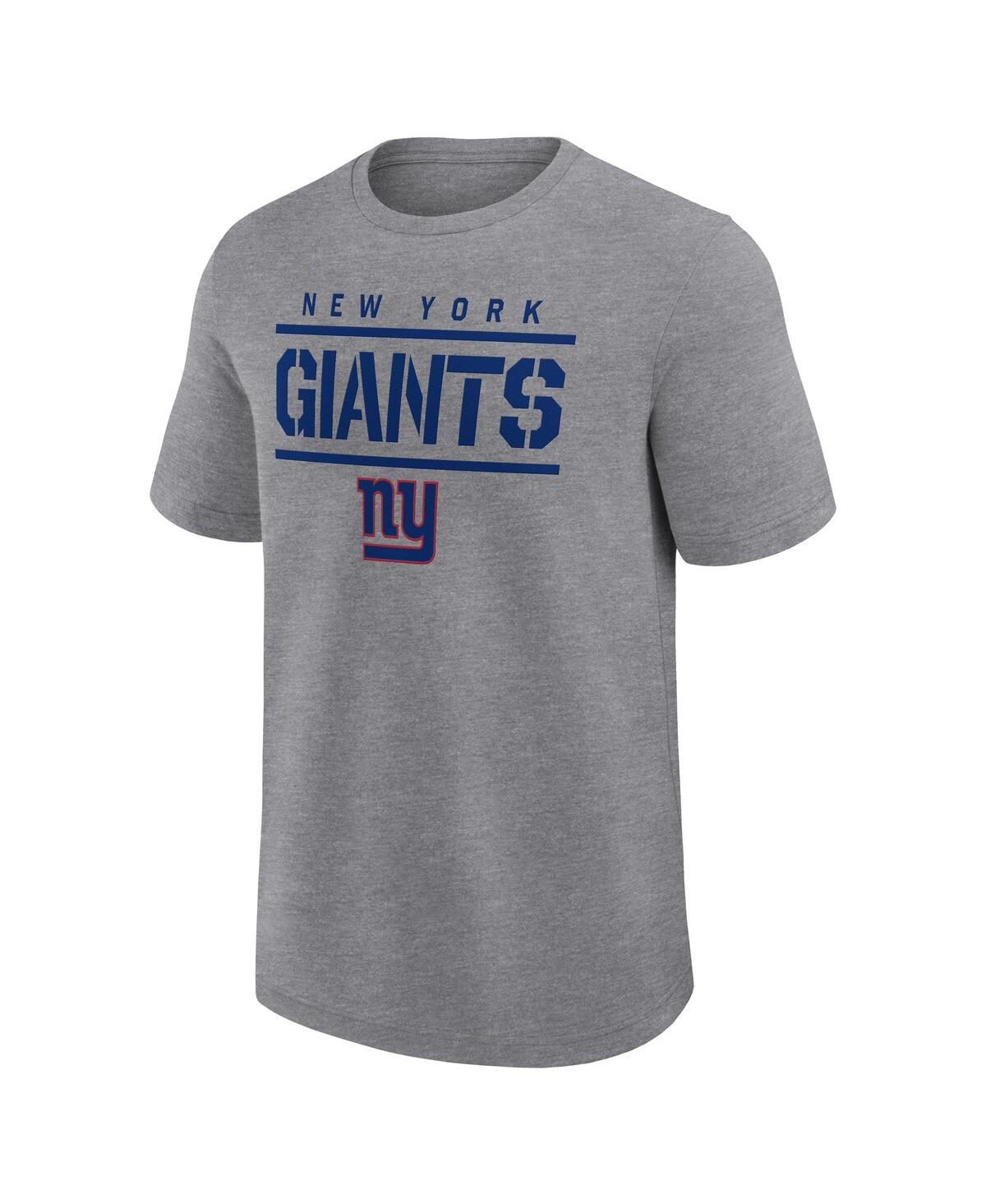 Fanatics Men's Heather Gray New York Giants Big Tall Top Notch T-shirt In Gray