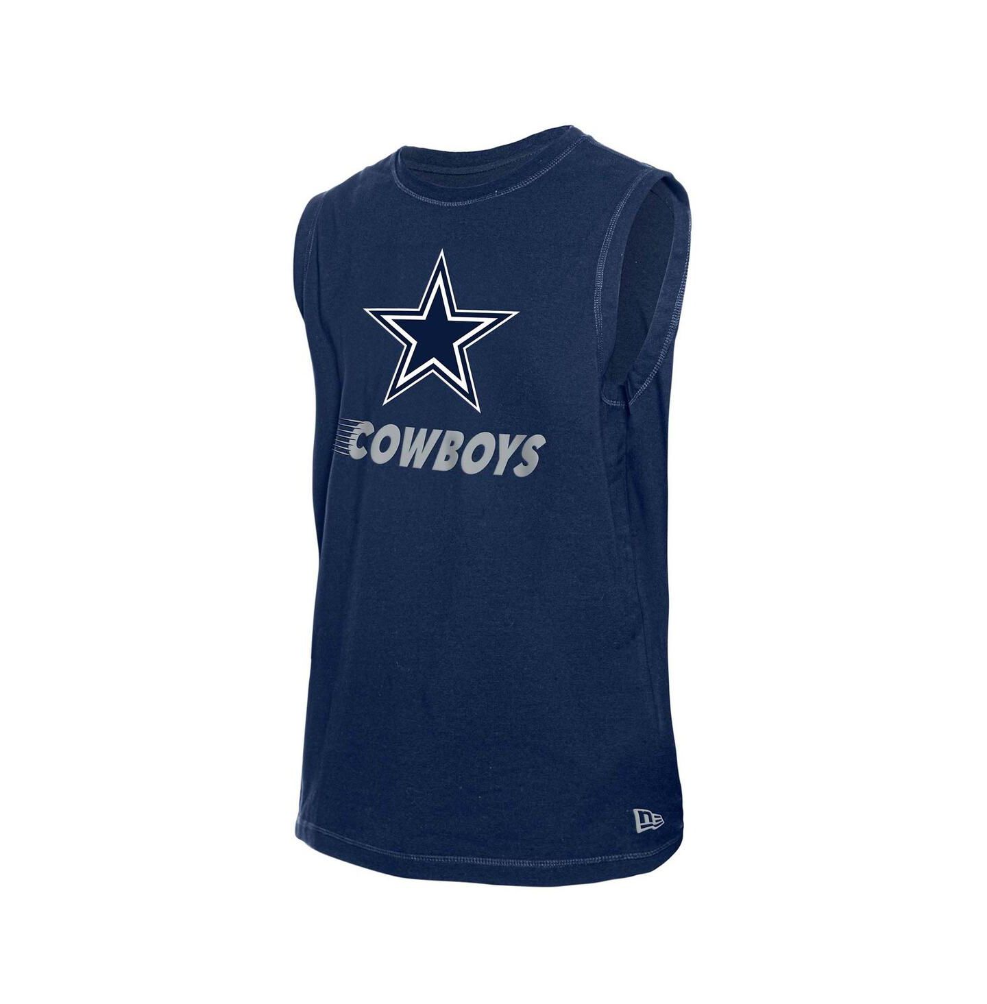 Мужской топ New Era Navy Dallas Cowboys Leisure Collection Muscle — фото 3