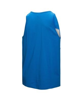 Men's Blue Detroit Lions Retro Color Block Tank Top