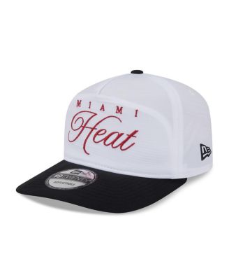 Men's White/Black Miami Heat 2025 NBA Draft On-Stage Nylon 19TWENTY Adjustable Hat