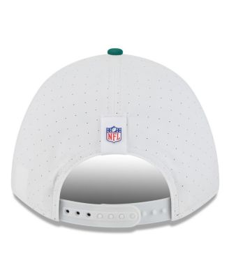 Men's White/Green New York Jets 2025 NFL Training Camp A-Frame 9FORTY Adjustable Hat