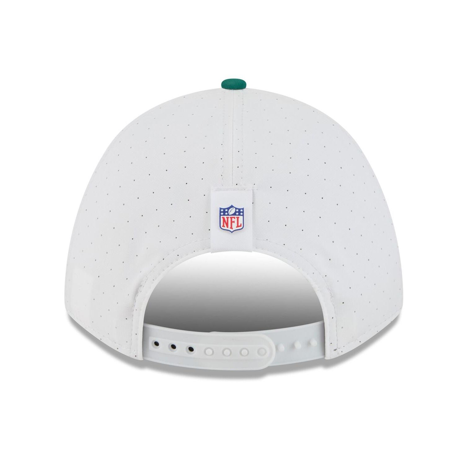 Men's White/Green New York Jets 2025 NFL Training Camp A-Frame 9FORTY Adjustable Hat