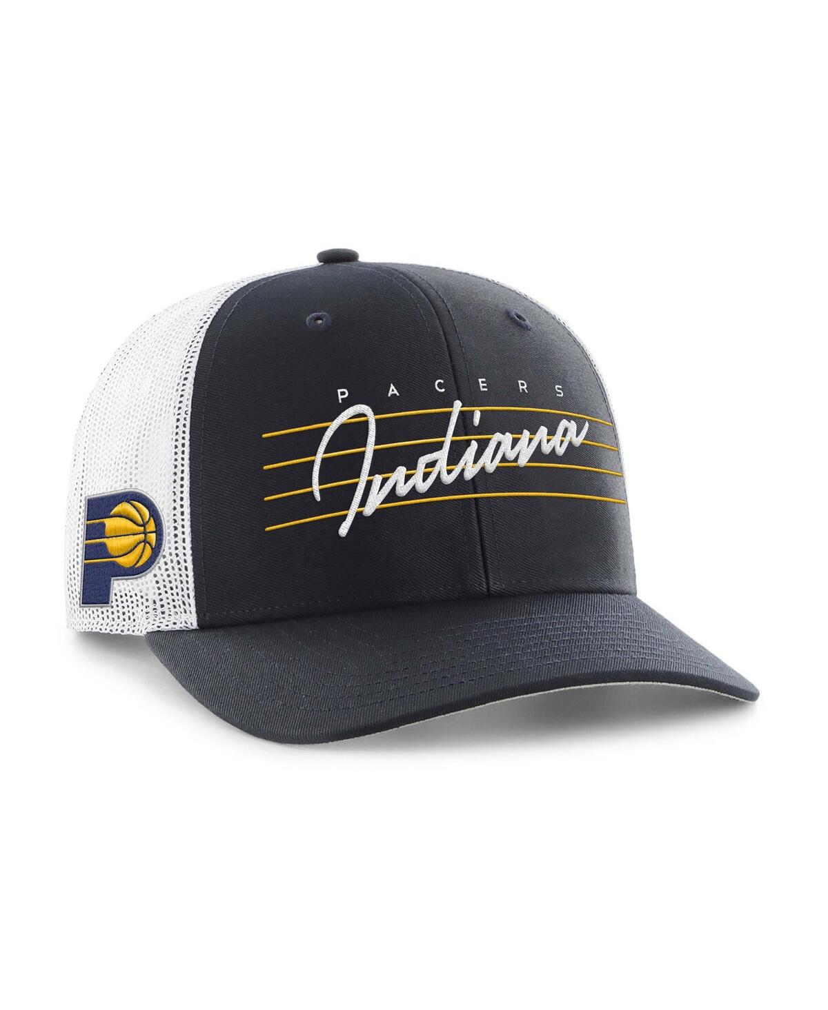 Men's Navy Indiana Pacers Downburst Trucker Adjustable Hat - Navy