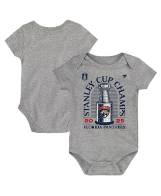 Fanatics - Newborn Heather Gray Panthers 2025 Stanley Cup Champions Locker Room Bodysuit
