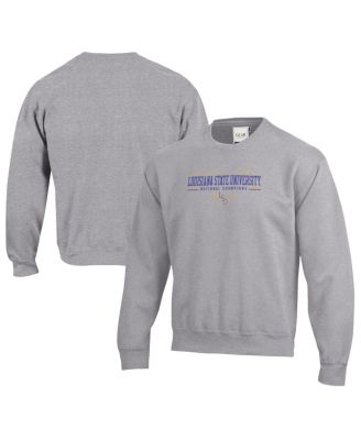 Gear 4 Sports - Men's Heather Gray LSU Tigers 2025 NCAA Baseball Men's College World Series Champions Pullover Sweatshirt
