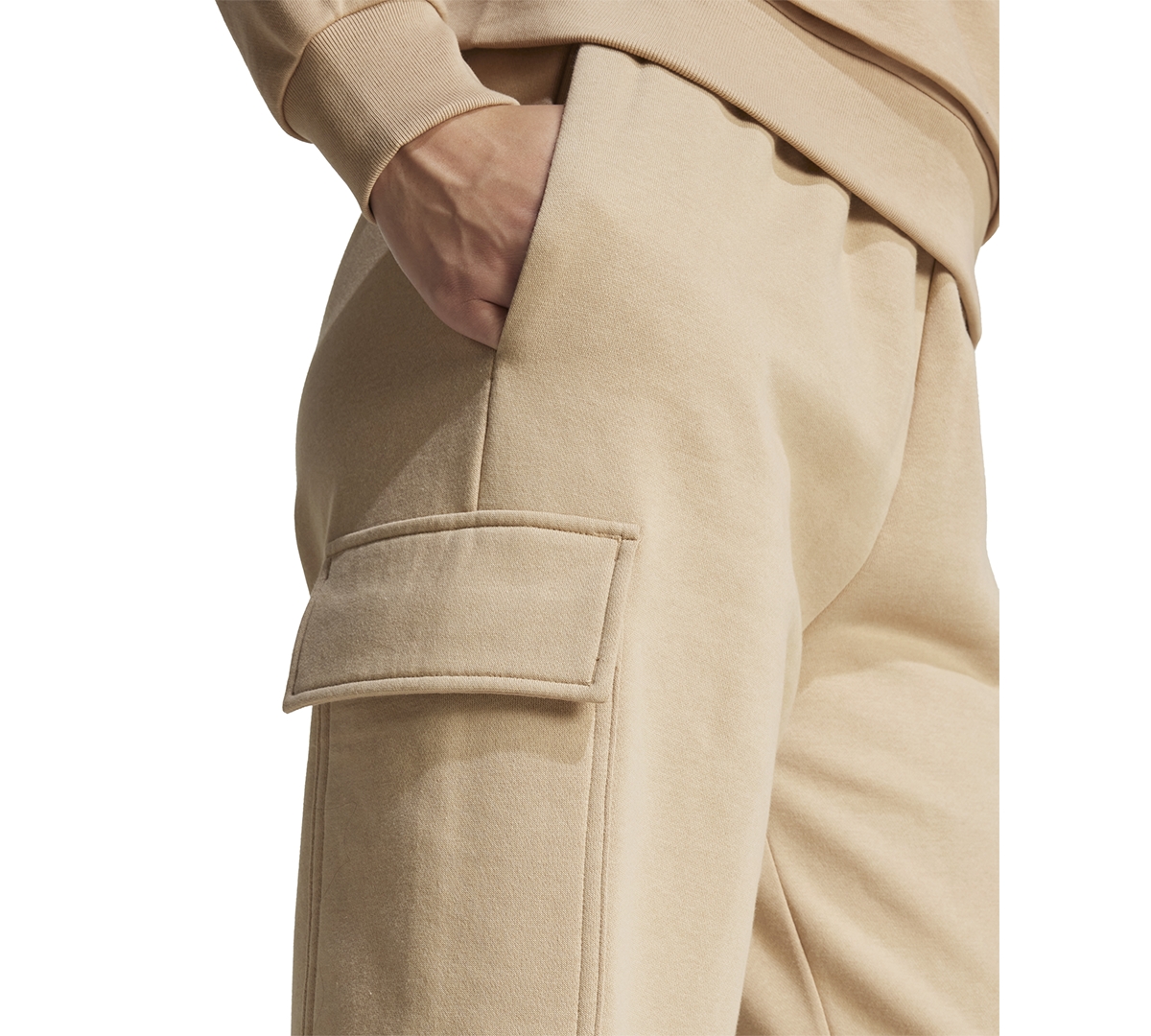 Adidas Originals Women's Essentials Fleece Cargo Sweatpants In Neutral