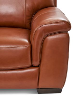 Cobbie Leather 46" Chair, Macy's Exclusive 