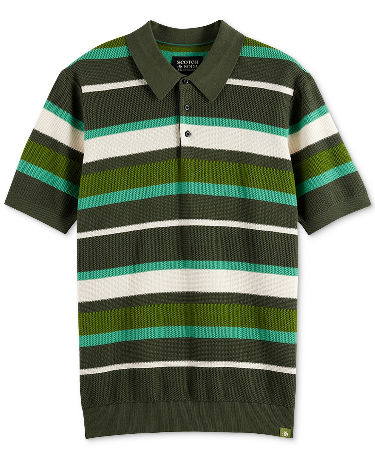 Scotch & Soda Men's Short Sleeve Striped Polo Shirt In Multi