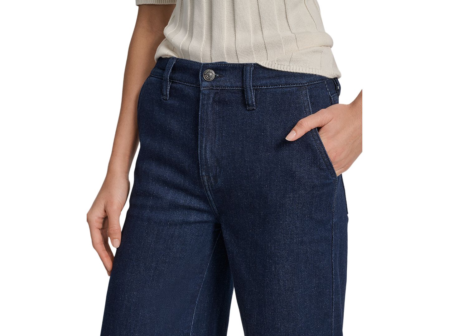 DKNY Jeans Женские джинсы DKNY с высокой посадкой в стиле классических брюк, для невысоких, цвет: Lexington — фото 5