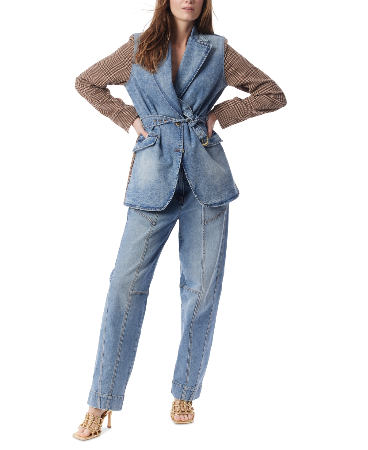 Dee Ocleppo Women's Everly Belted Combo Blazer - Lakeside Wash