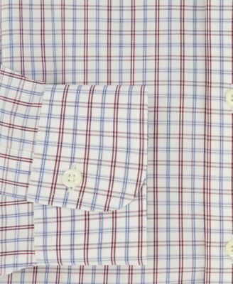 Brooks Brothers Men's Regular-Fit Spread Collar Windowpane Dress Shirt