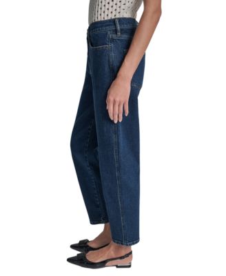 Petite Mid-Rise Barrel-Leg Jeans