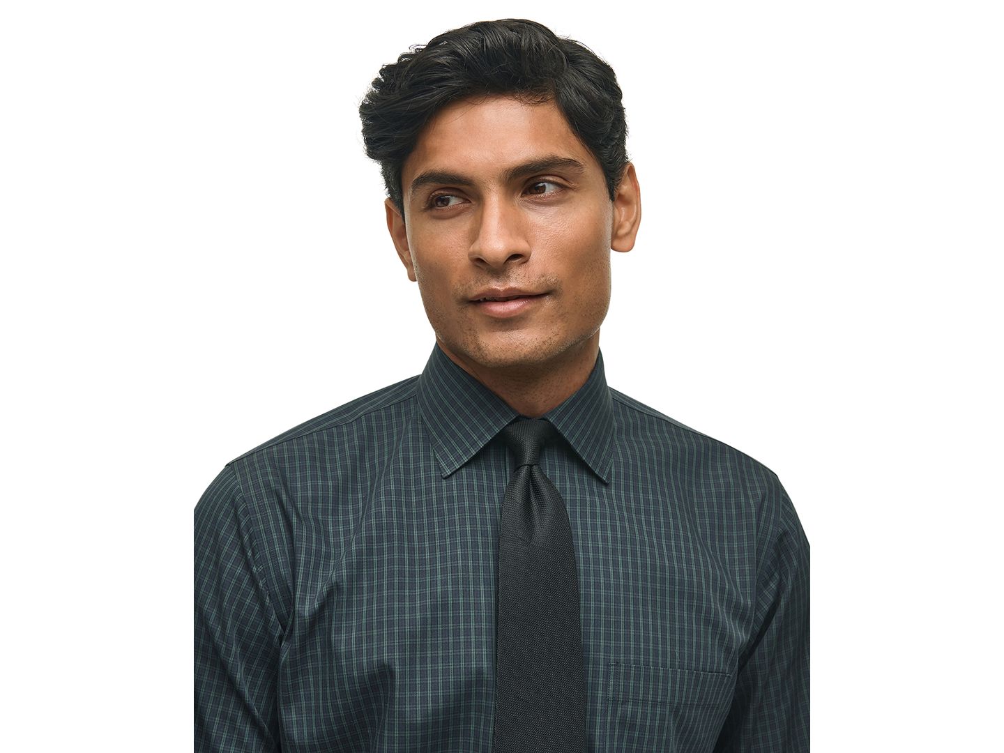 Мужская рубашка Brooks Brothers Regular-Fit Spread Collar Tartan Plaid Dress Shirt, цвет: Тёмно-синий разноцветный — фото 3