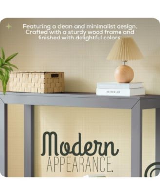 44" Russel Long Console Table - Minimalist and Slim Entryway Table for Decorative Displays, Sofa Table