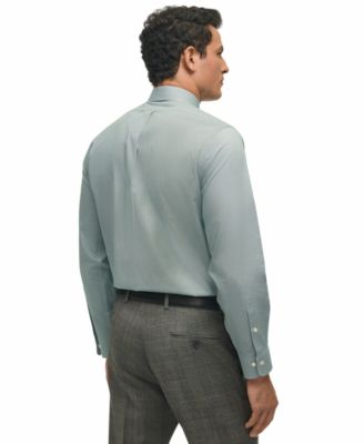 Brooks Brothers Men's Regular-Fit Spread Collar Micro-Houndstooth Dress Shirt