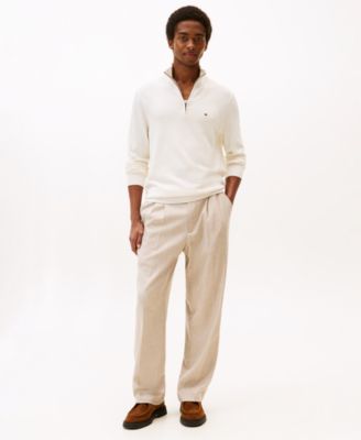 Men's Quarter-Zip Pullover Knit Sweater