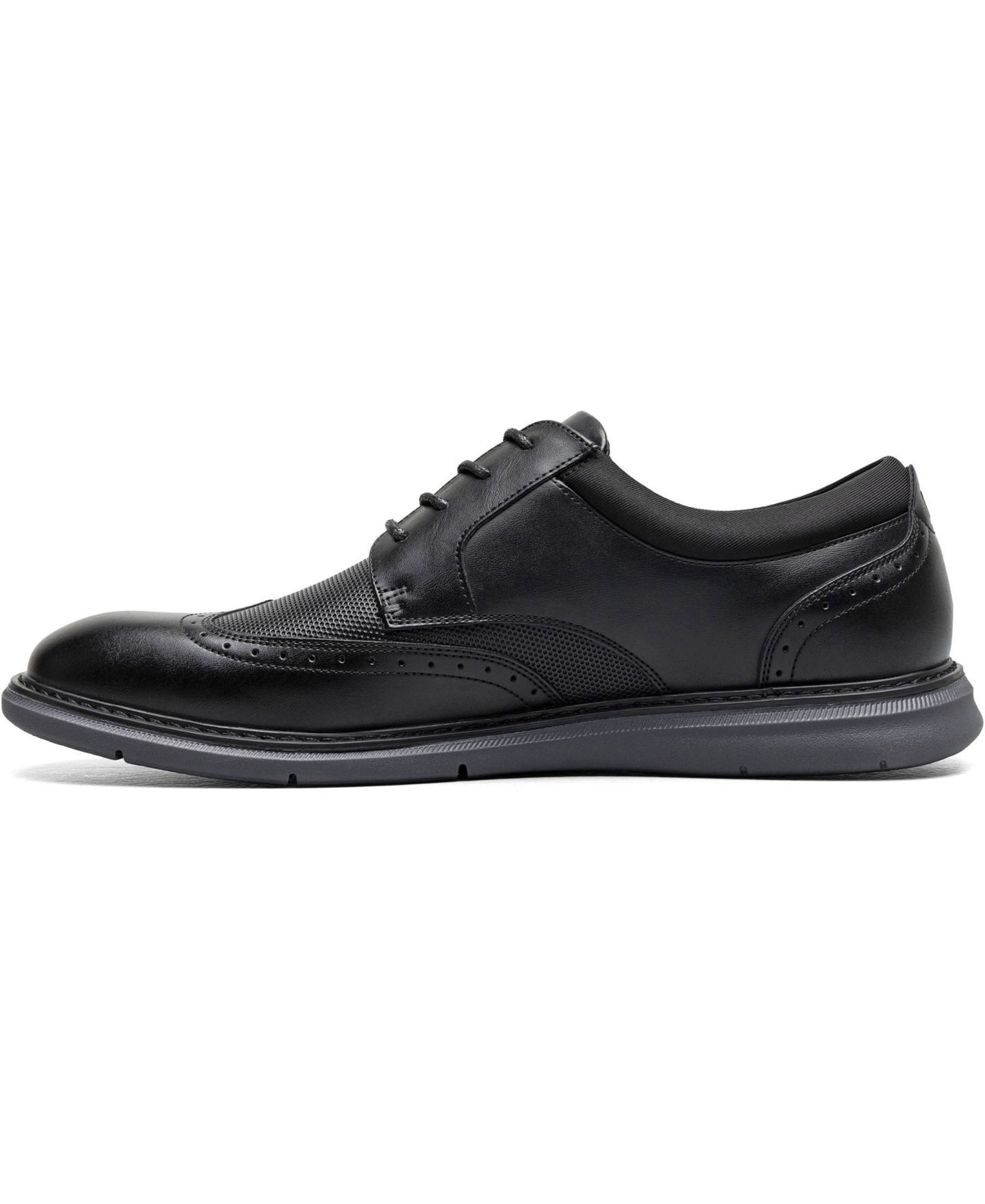 Мужские туфли Nunn Bush Chase Wingtip Oxfords, цвет: Чёрный — фото 6