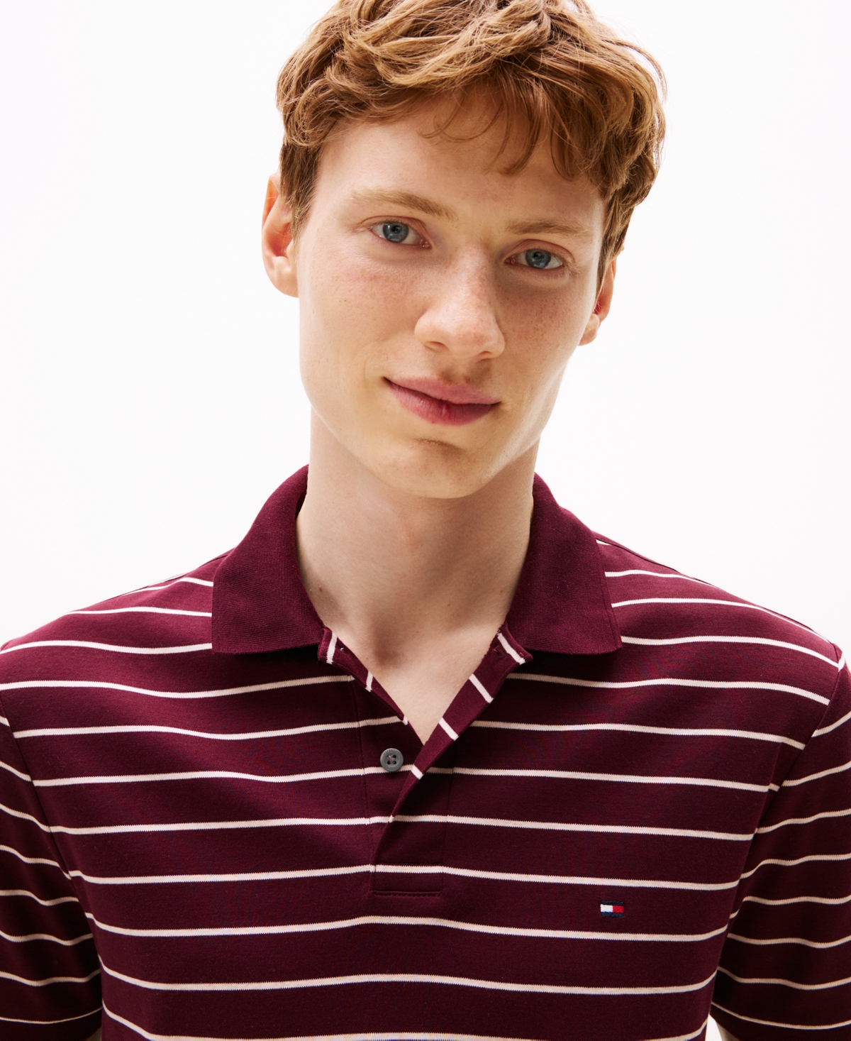Tommy Hilfiger Men's Ultra Soft Liquid Cotton Polo Shirts In Red