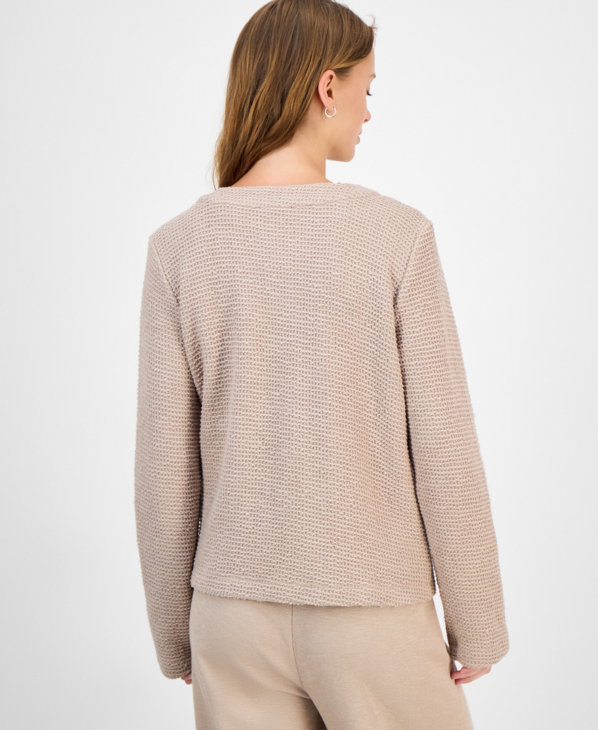 Eileen Fisher Women's Round Neck Cotton Jacket