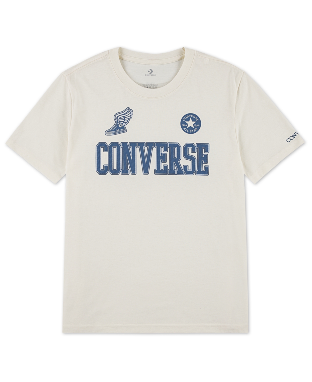 Converse Big Boys Winged Sneaker Chuck Patch T-shirt In White
