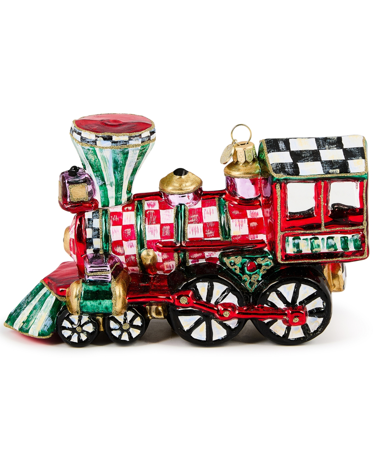 Mackenzie-childs Courtly Check Train Ornament In Multi