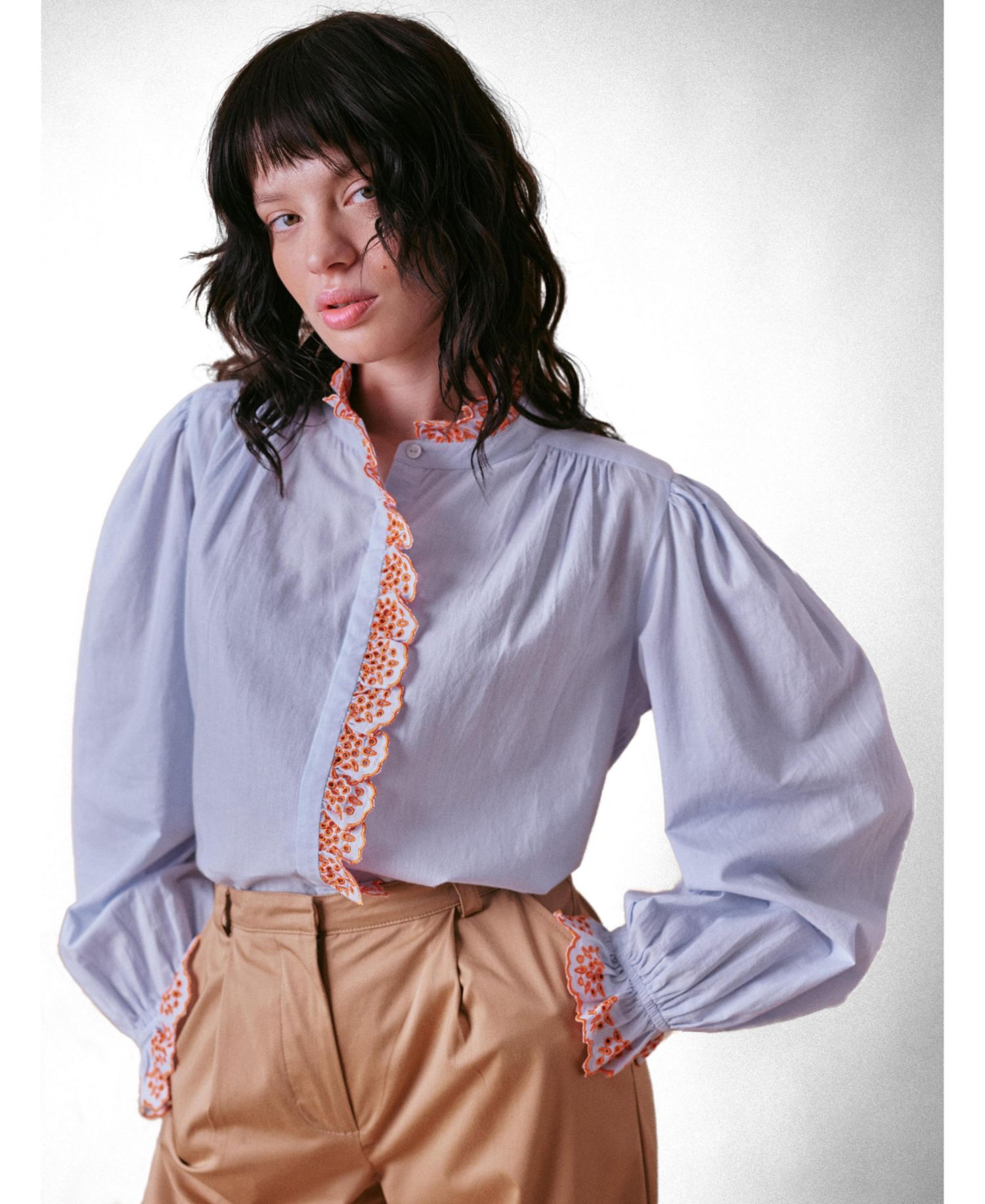 Women's Jewel Trim Blouse