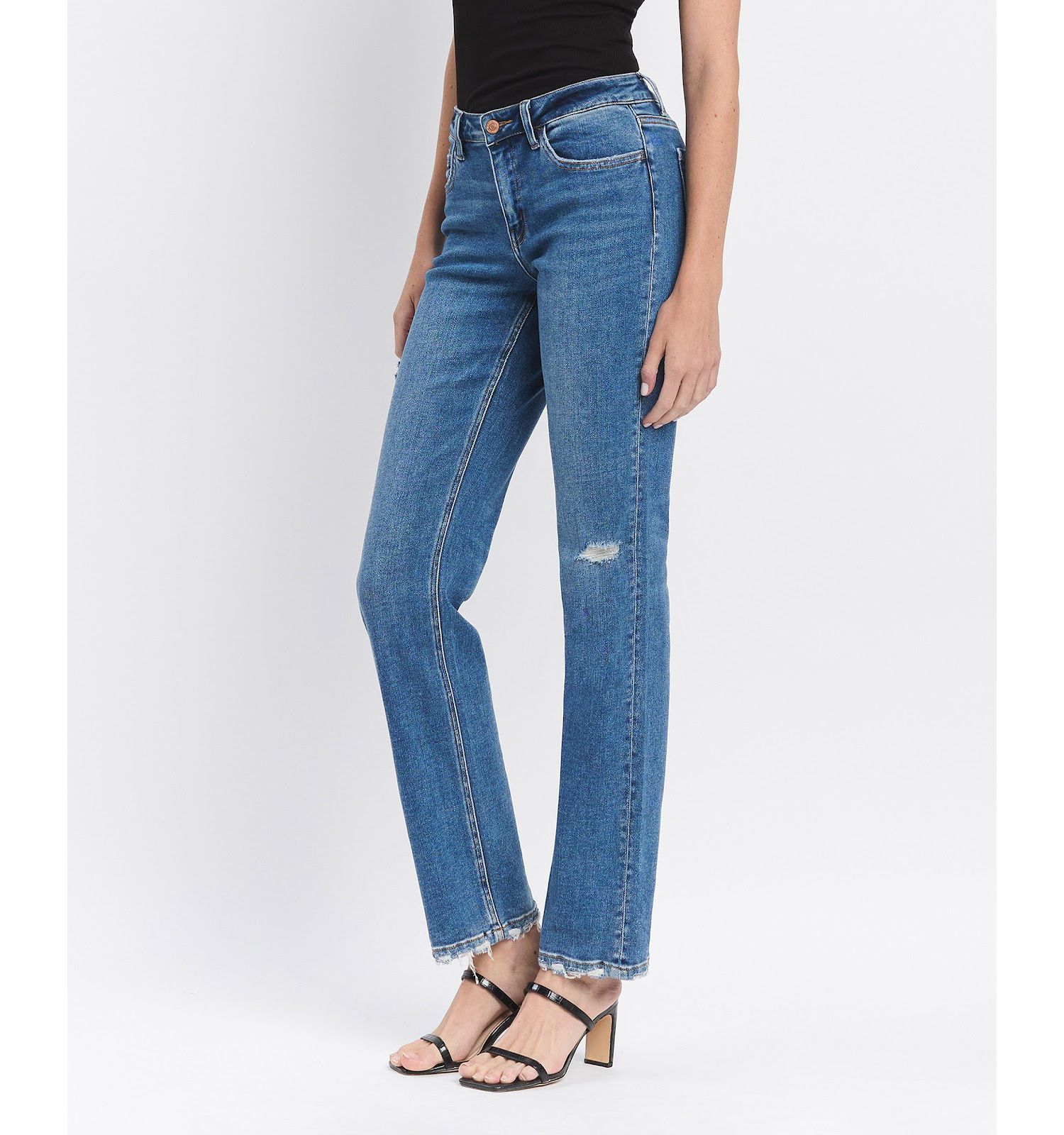 Women's Mid Rise Straight Jeans