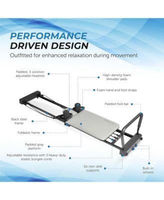 Stamina AeroPilates 287 Folding Pilates Workout Reformer Machine w/o Rebounder