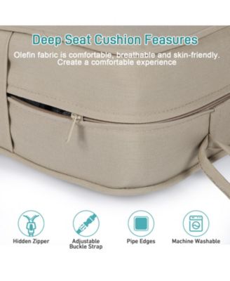 24.4” x 24.4”x5.1” Patio Furniture Outdoor Deep Seat Cushion(2 pieces)