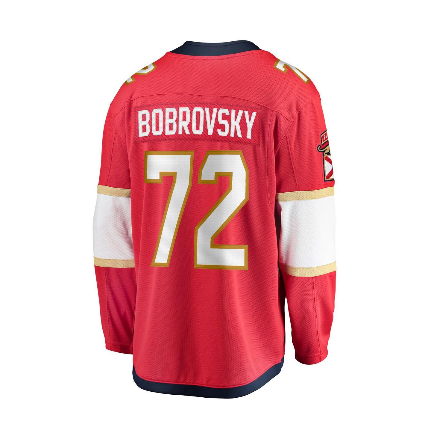 Мужская игровая джерси Fanatics Sergei Bobrovsky Florida Panthers Breakaway, Red — фото 2