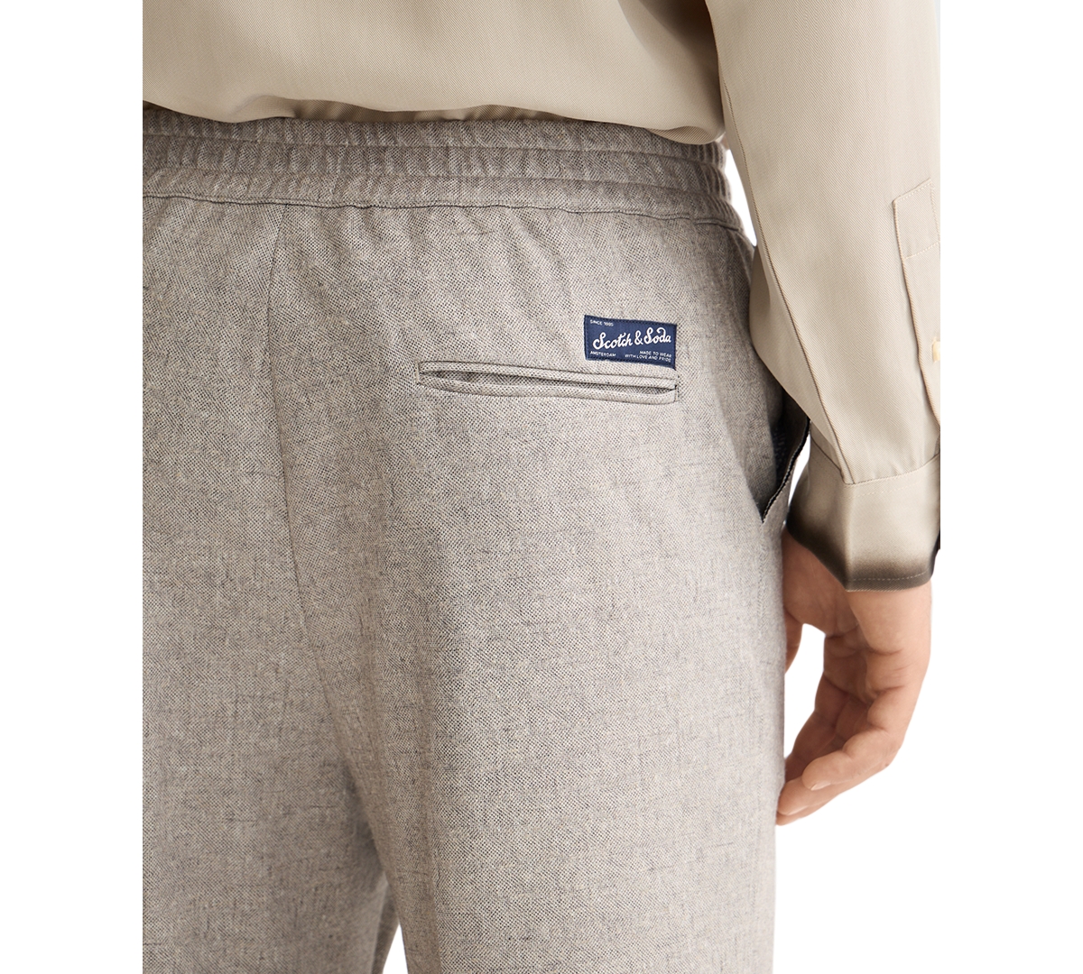 Scotch & Soda Men's Relaxed Fit Straight Leg Melange Joggers