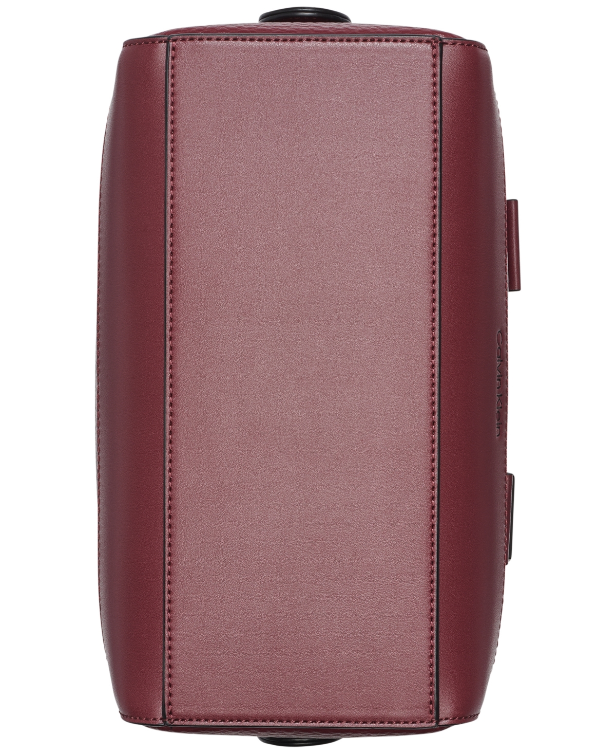 Calvin Klein Jett Convertible Top Handle Satchel In Burgundy