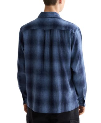Men's Relaxed Fit Long Sleeve Button-Front Shadow Shirt