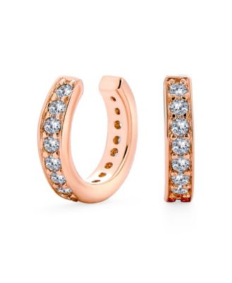 Minimalist Ear Cuff Cartilage CZ Band Clip Wrap Helix Earrings