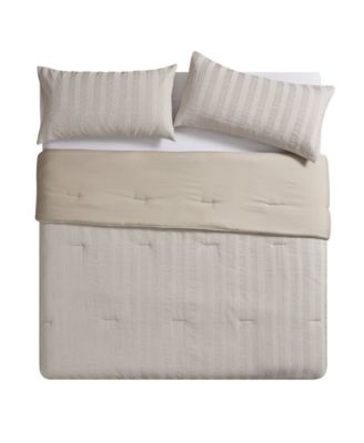 Herringbone Tonal 3-Pc. Comforter Set, Full/Queen