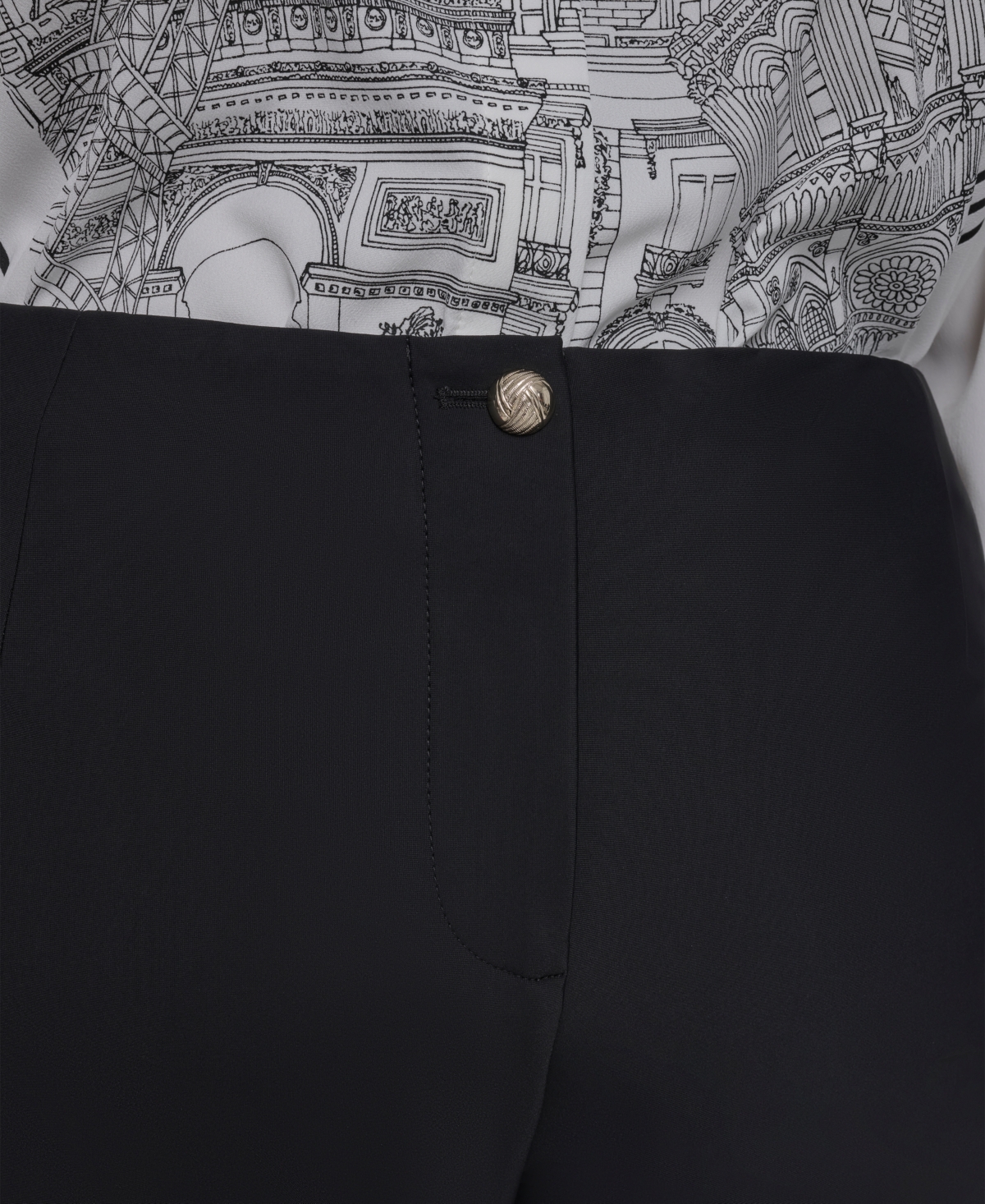 Karl Lagerfeld Plus Size Zip-pocket Slim Pants In Black