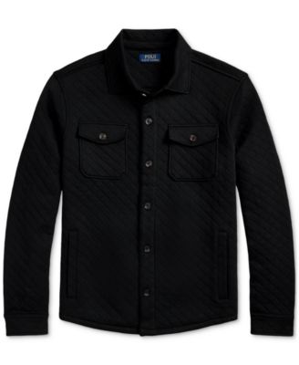 Men's Quilted Double-Knit Jersey Shirt Jacket