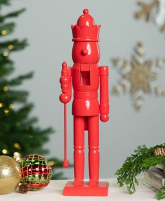 15" Nutcracker King with Crown and Scepter Standing Christmas Figure