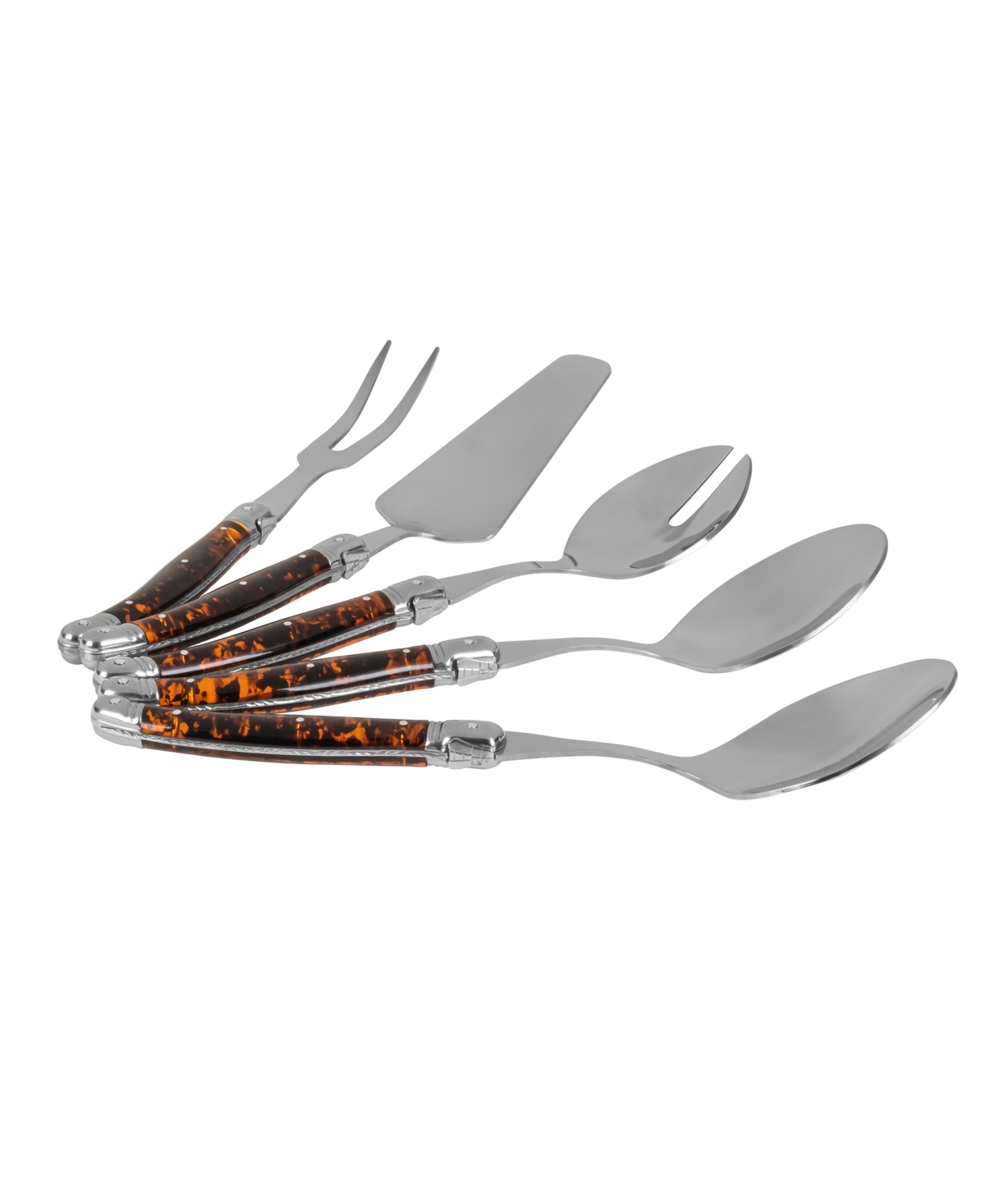 French Home Laguiole Tortoise Shell 5-pc. Hostess Set In Brown