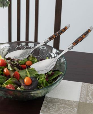 Laguiole Connoisseur 2-Pc. Tortoise Shell Salad Servers Set