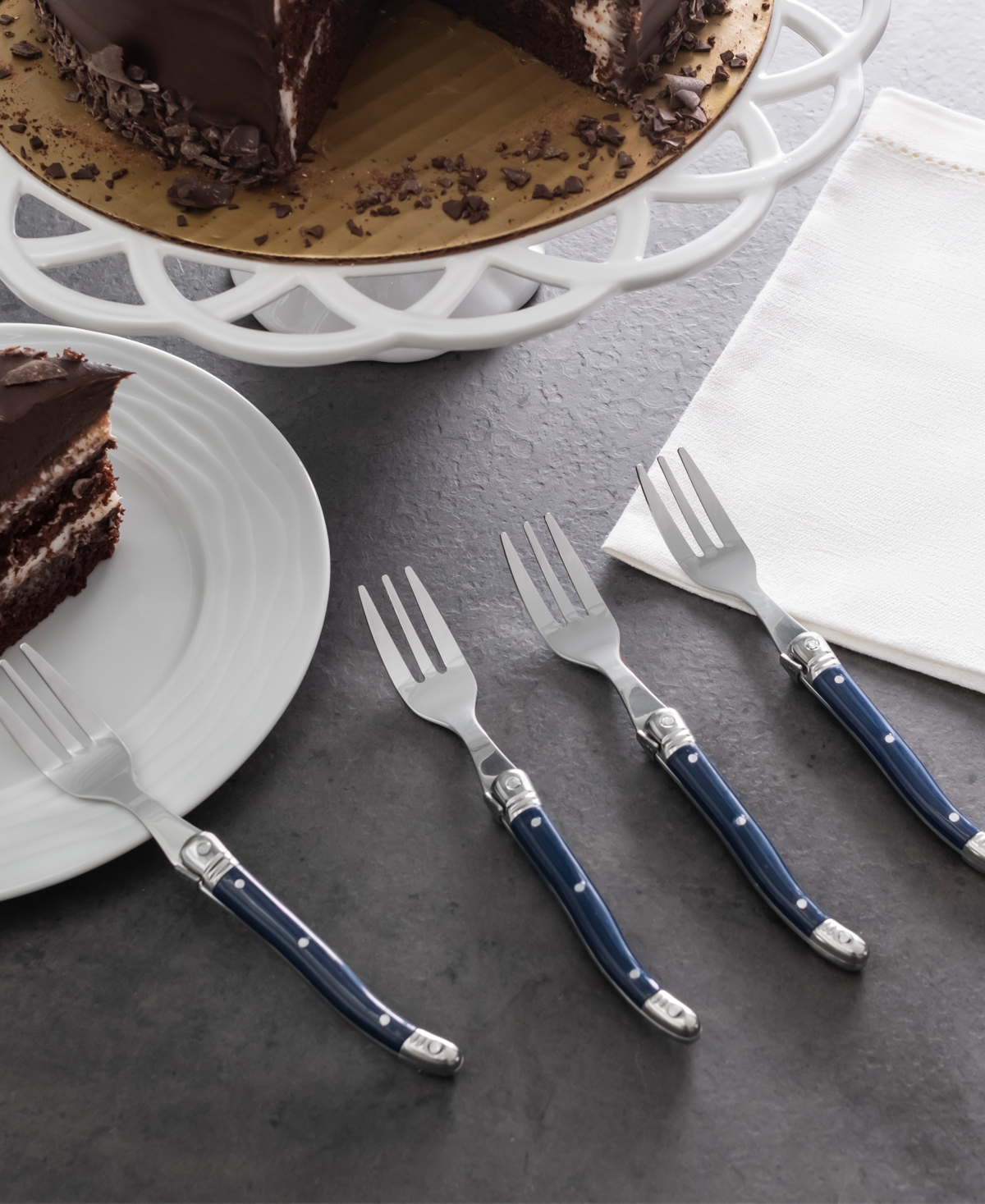 French Home Laguiole Cake Forks, Set of 4