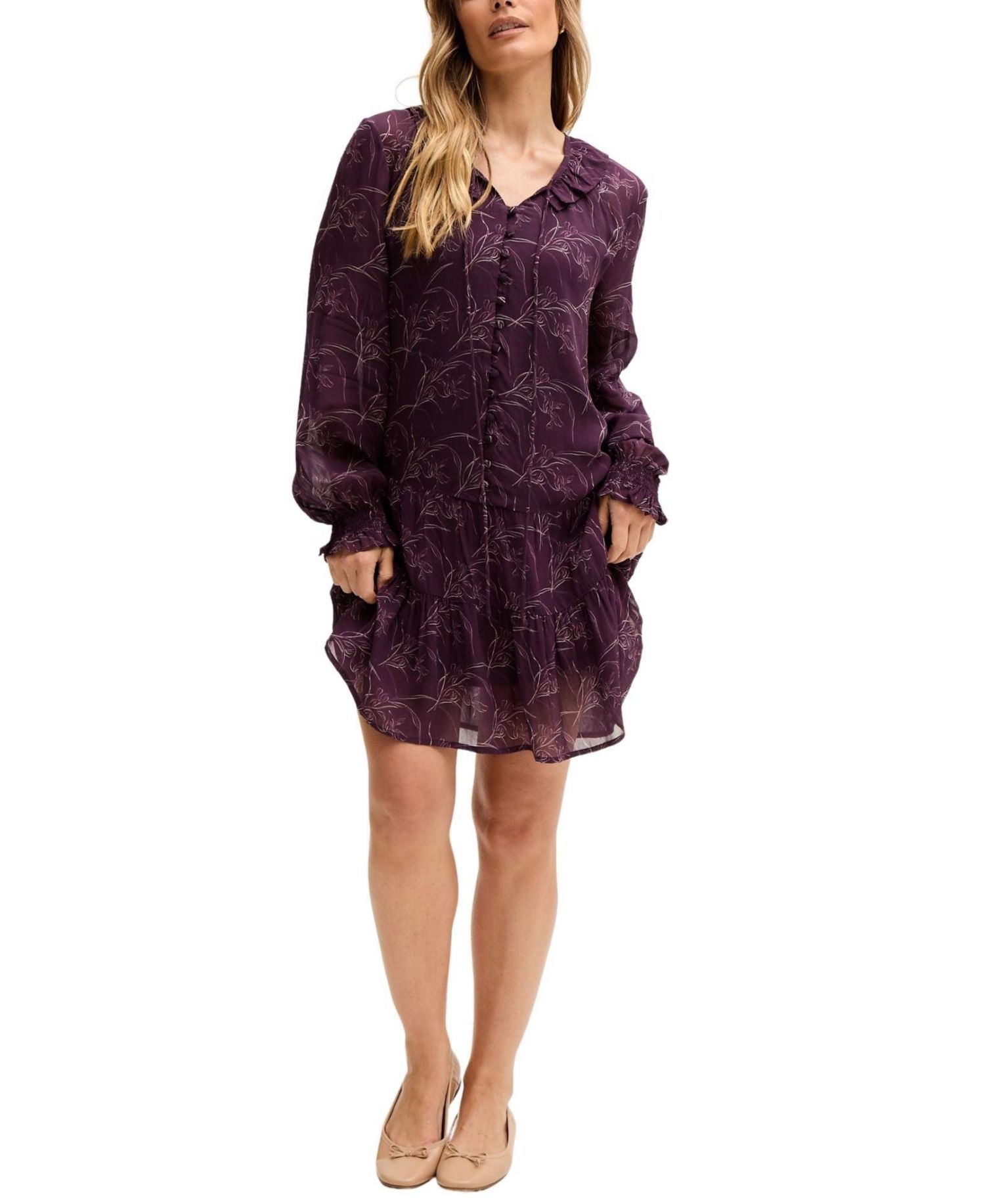 Women's Henrietta Floral Print Button Down Mini Dress