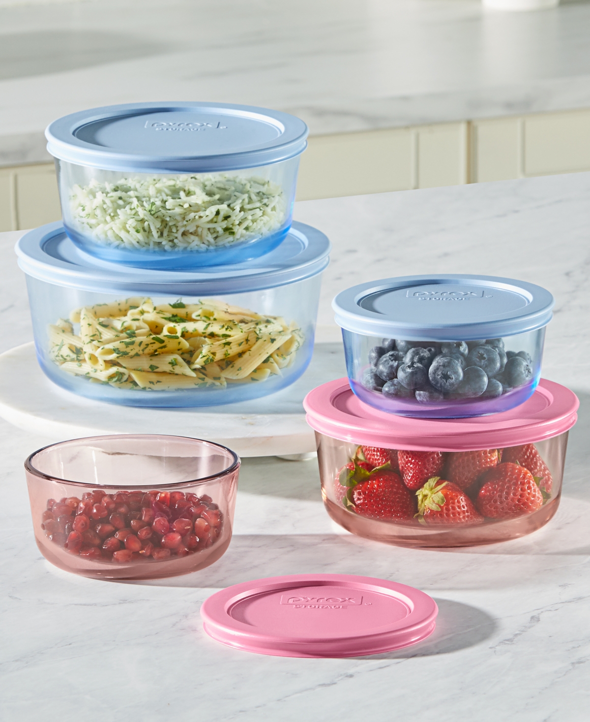 Pyrex Simply Store Tinted 10-pc. Round Storage Set In Multi