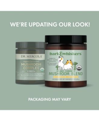 Bark & Whiskers Organic Fermented Mushroom Blend for Cats and Dogs, 2.11 Oz. (60g), 60 Scoops, Supports Digestive and Immune Function, Veterinarian Formulated, Non-GMO, USDA