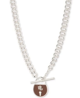Lauren Ralph Lauren - Leather Padlock 16" Pendant Necklace