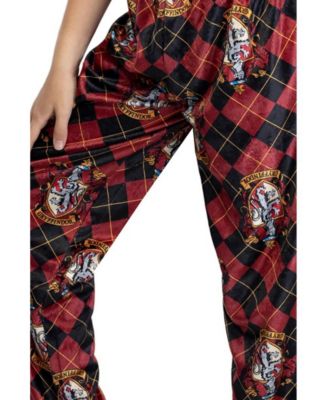 Big Girls Hogwarts Houses Crest Plaid Lounge Pants Pajamas