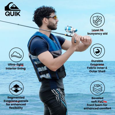 Quiksilver Men's Everyday Life Jacket, USCG Approved Evoprene PFD