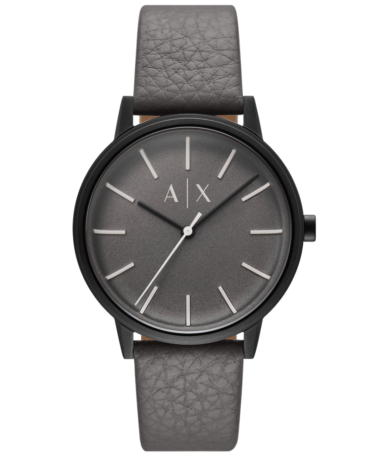 A|X Armani Exchange Men's Quartz Three-Hand Gray Leather Watch, 42mm - Gray
