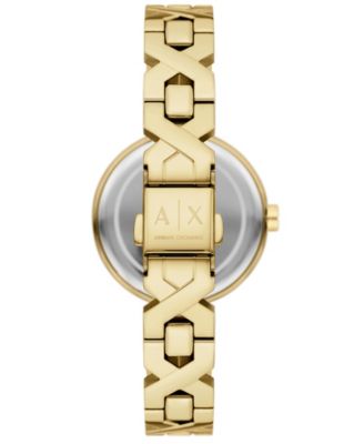 Women's Quartz Two-Hand Gold Stainless Steel Watch, 32mm